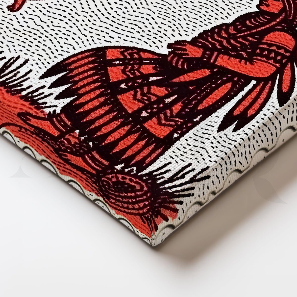 Tribal Encounter Canvas Artwork – Asha Art Studio – Image 2