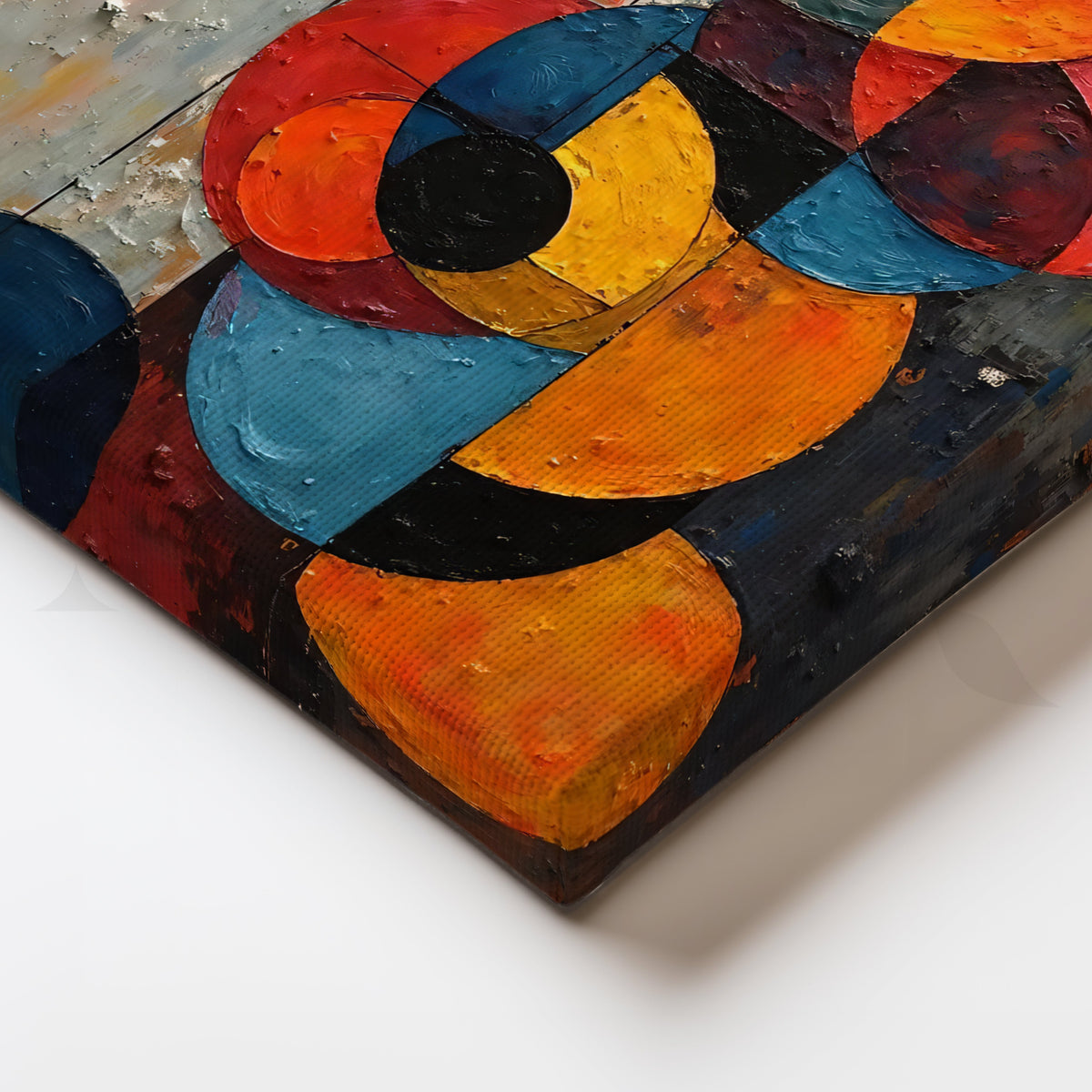 Orbiting Geometry Canvas Artwork – Asha Art Studio – Image 2