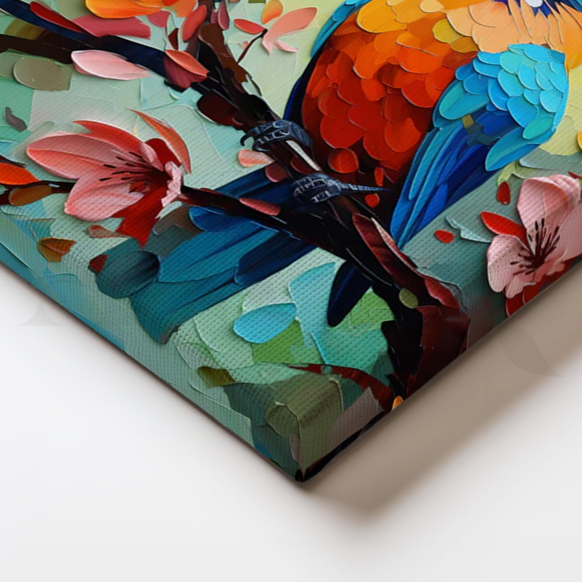Blossom Perch Canvas Painting for Bedroom – Asha Art Studio – Image 2