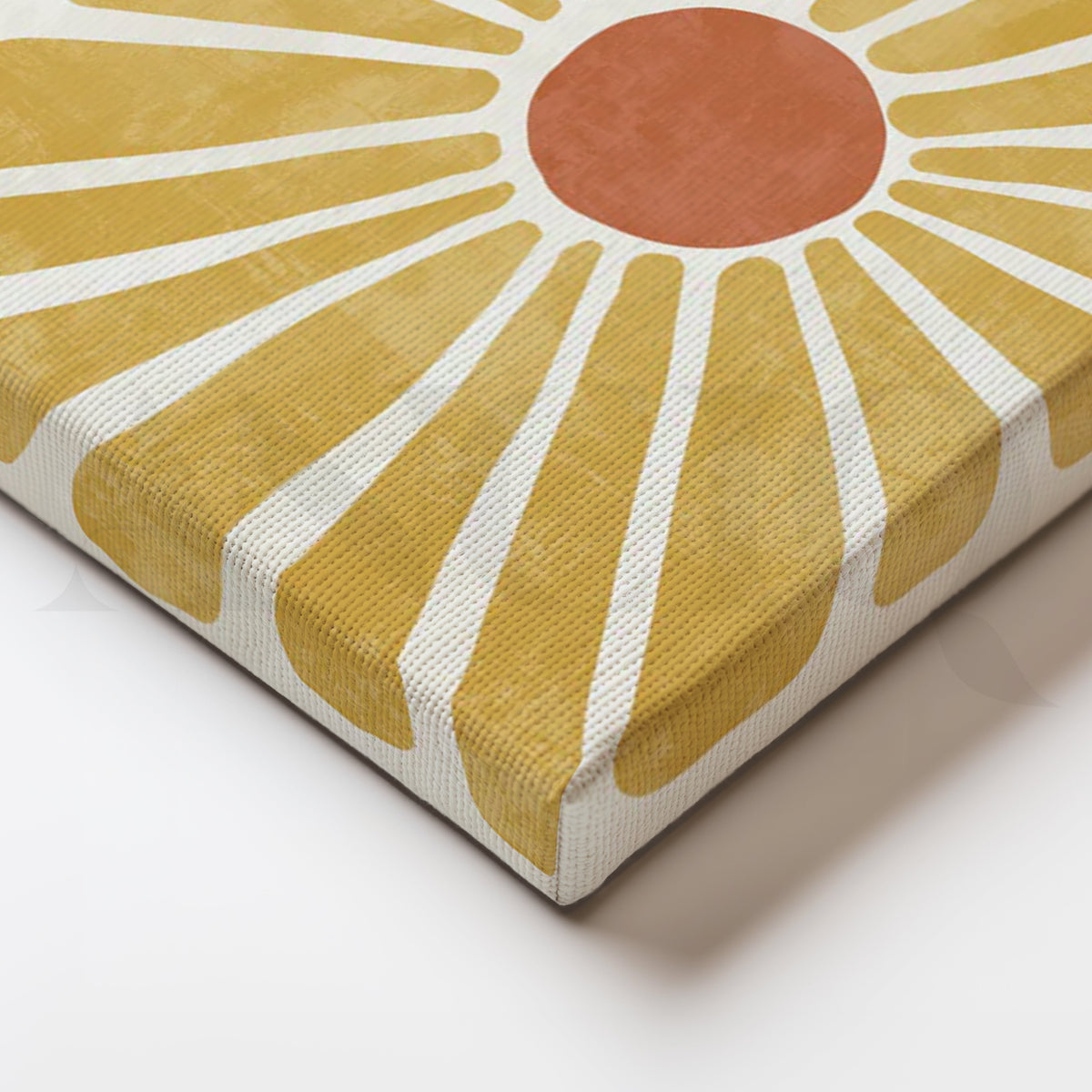 Sunburst Daisy Canvas Painting for Bright Boho Living Rooms – Asha Art Studio – Image 2