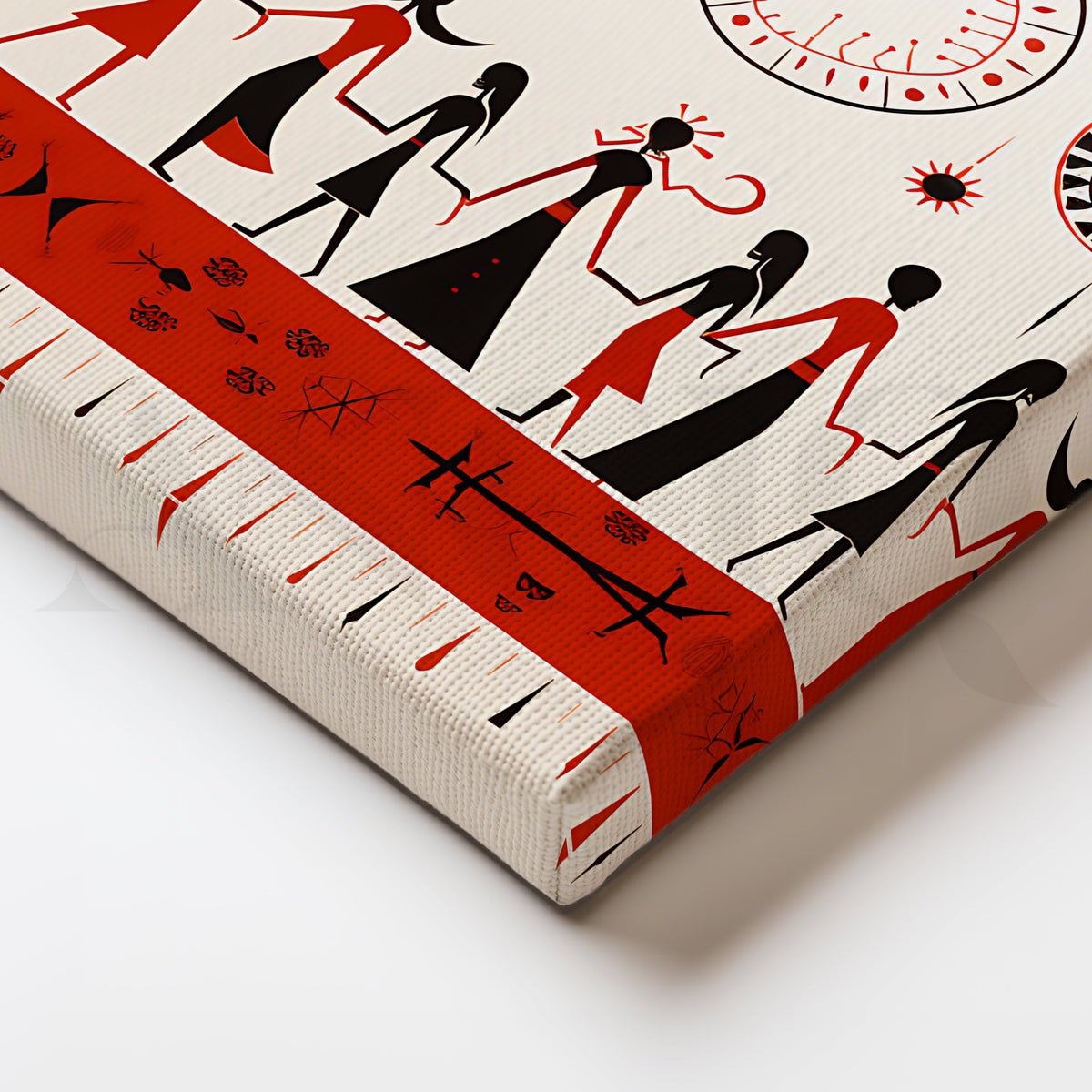 Tribal Unity Dance Canvas Artwork – Asha Art Studio – Image 2