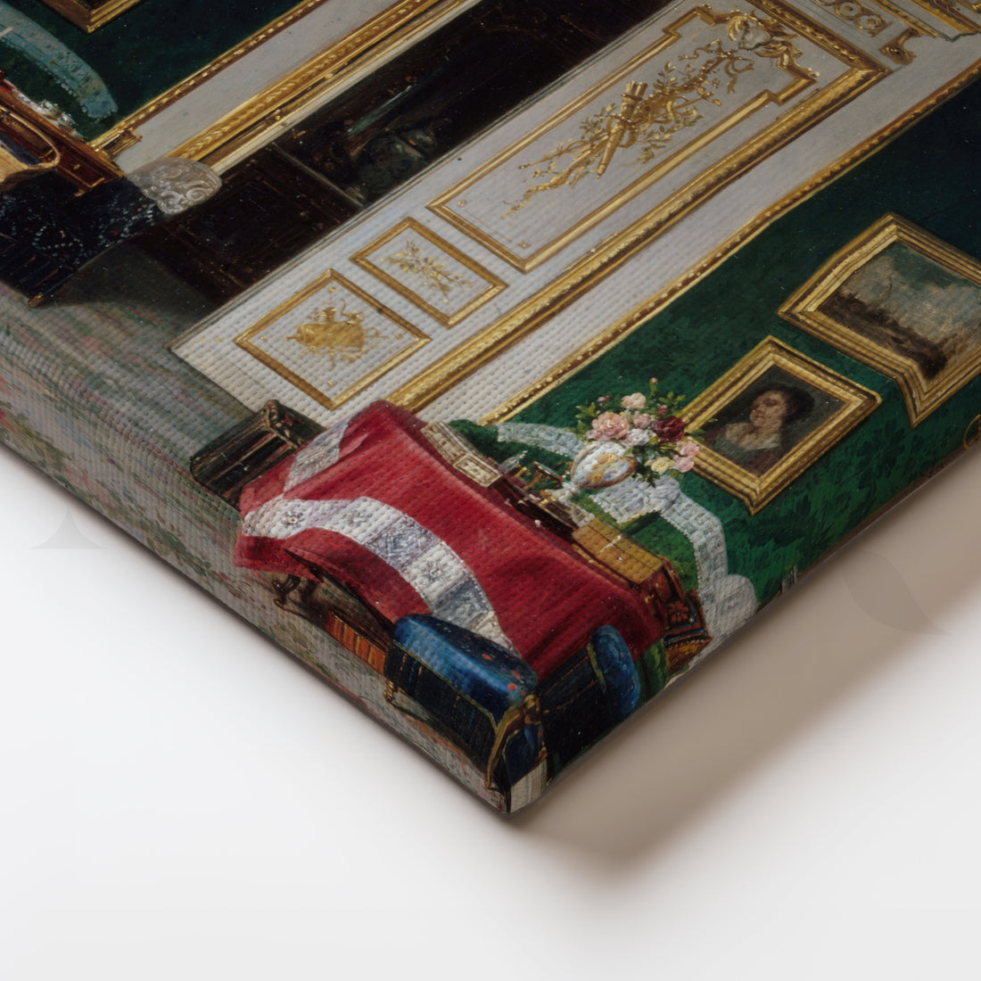 Victorian Living Room Interior Canvas Artwork – Asha Art Studio