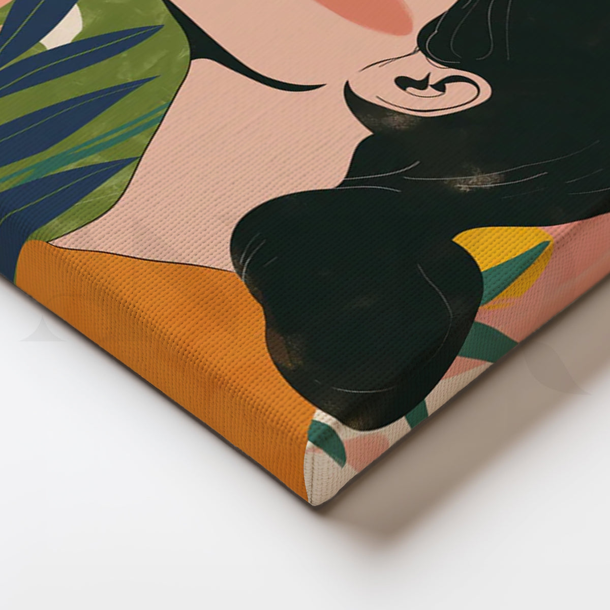 Pastel Botanica Muse Canvas Painting for Study Room – Asha Art Studio – Image 2
