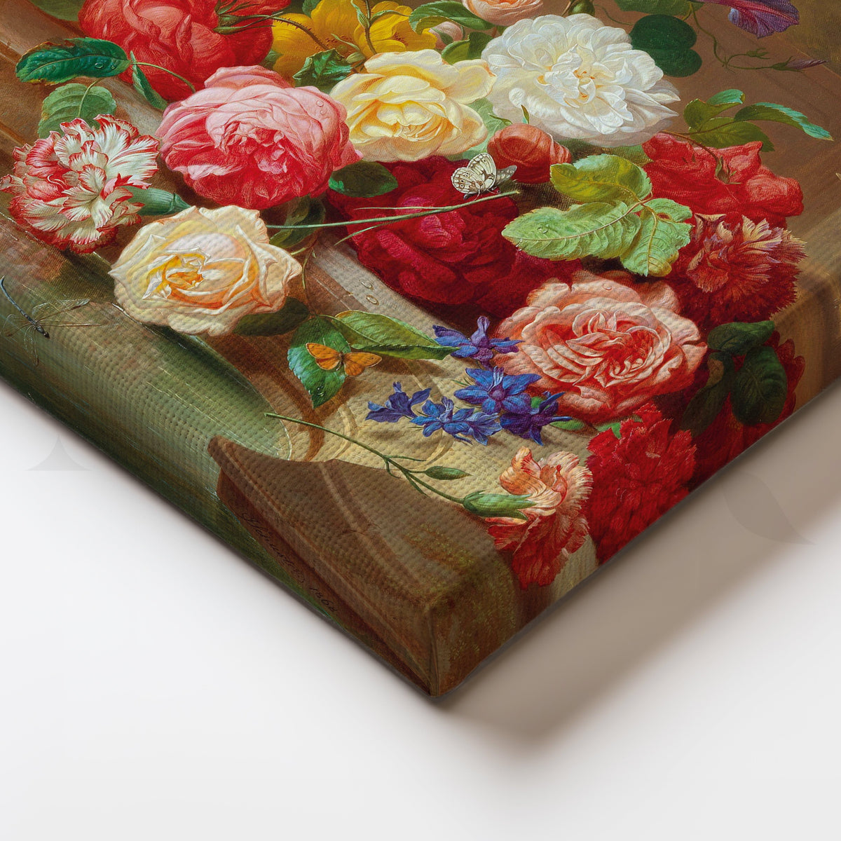 Garden Roses by the Fountain Canvas Artwork – Asha Art Studio – Image 2