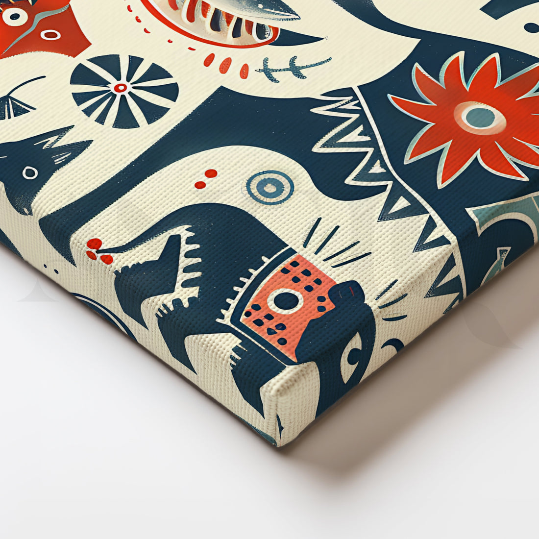 Folk Jungle Harmony Canvas Artwork – Asha Art Studio