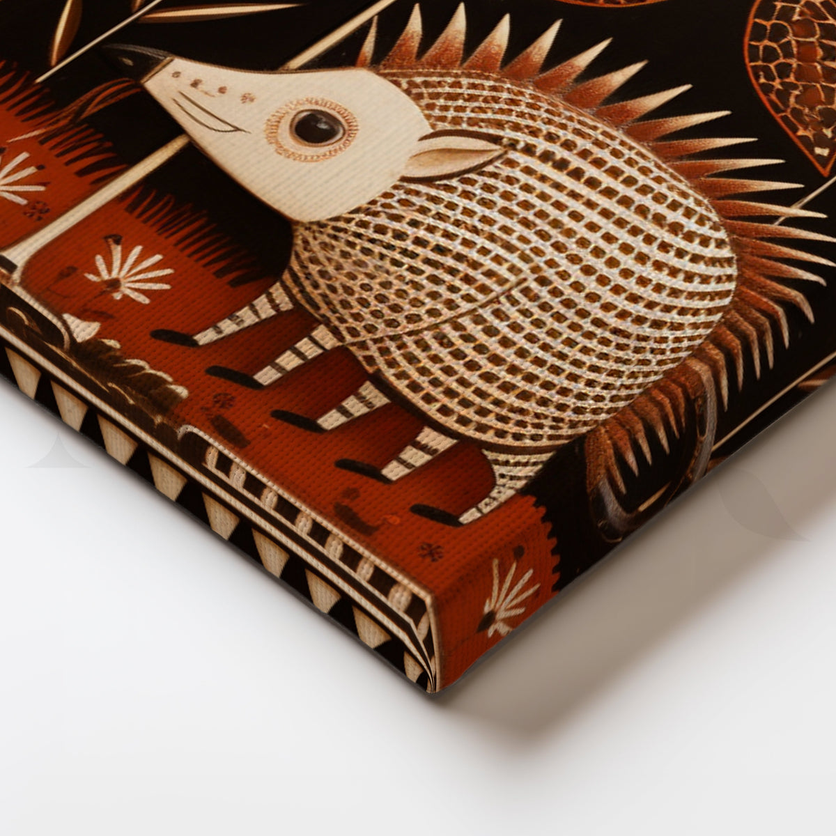 Hedgehog in Bloom Canvas Artwork – Asha Art Studio – Image 2