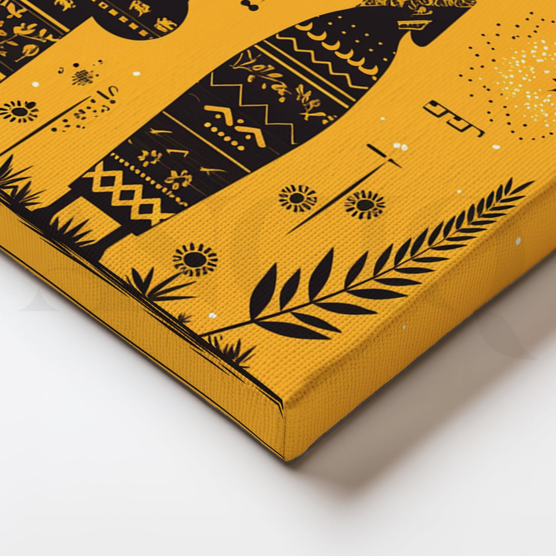 Golden Tribe Canvas Artwork – Asha Art Studio