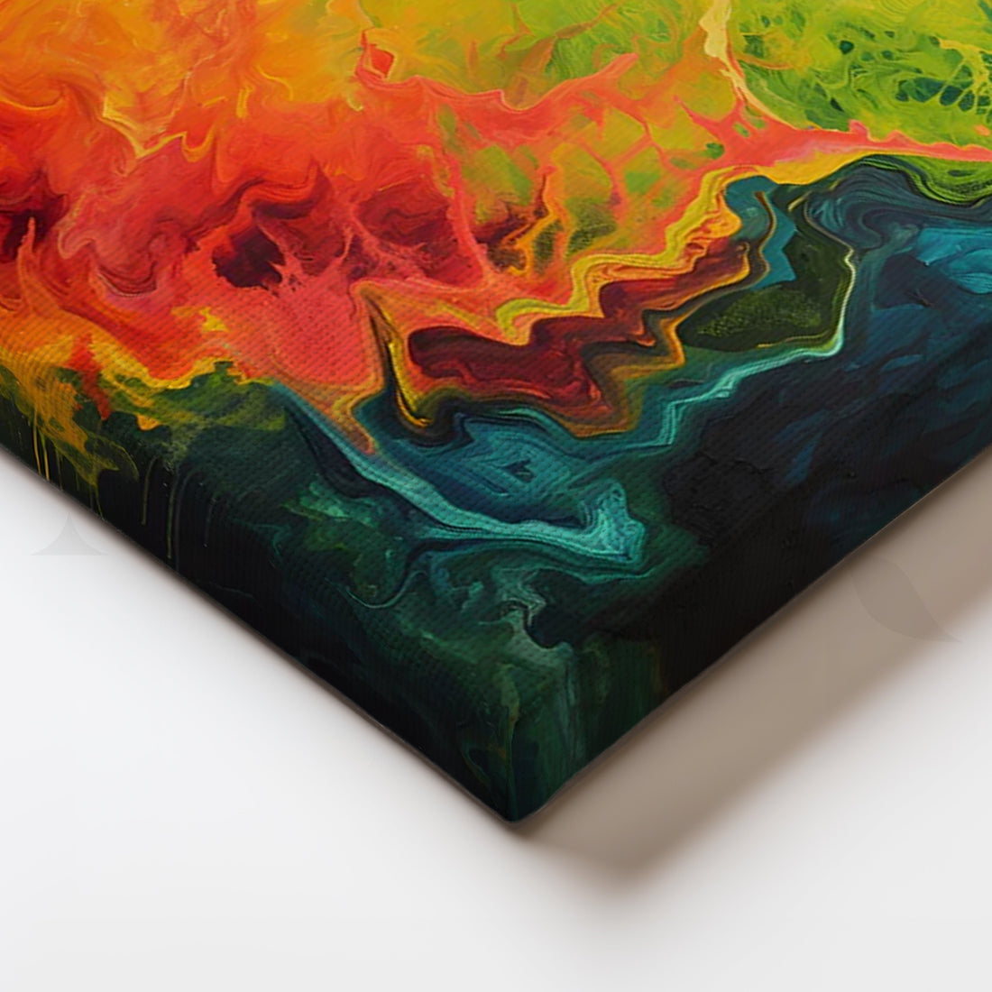 Solar Bloom Horizon Canvas Painting for Contemporary Office – Asha Art Studio