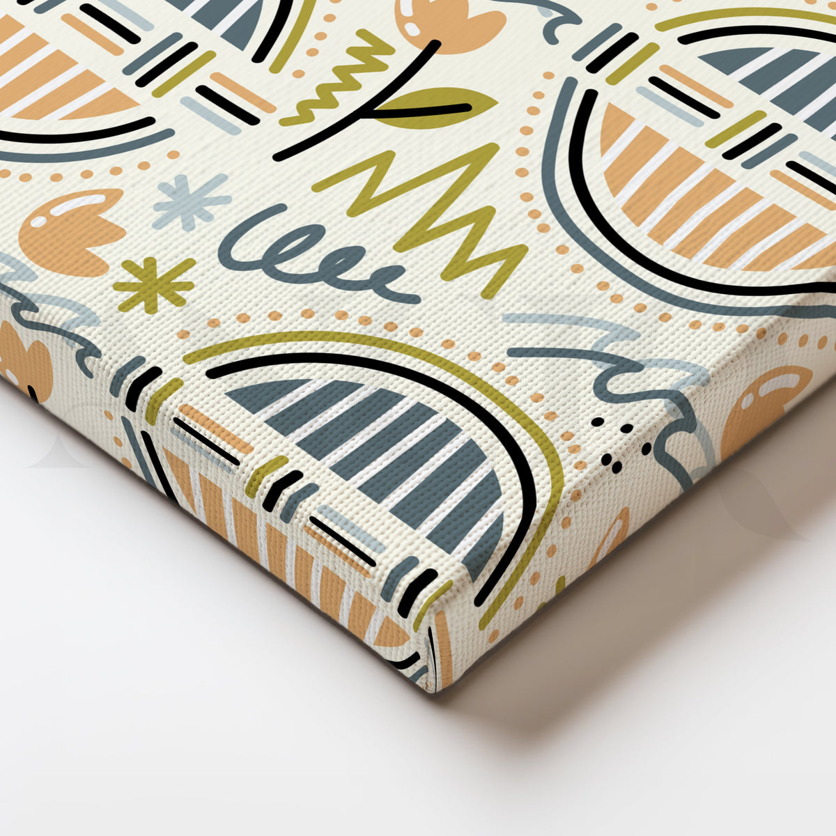 Playful Geometry Canvas Artwork – Asha Art Studio – Image 2