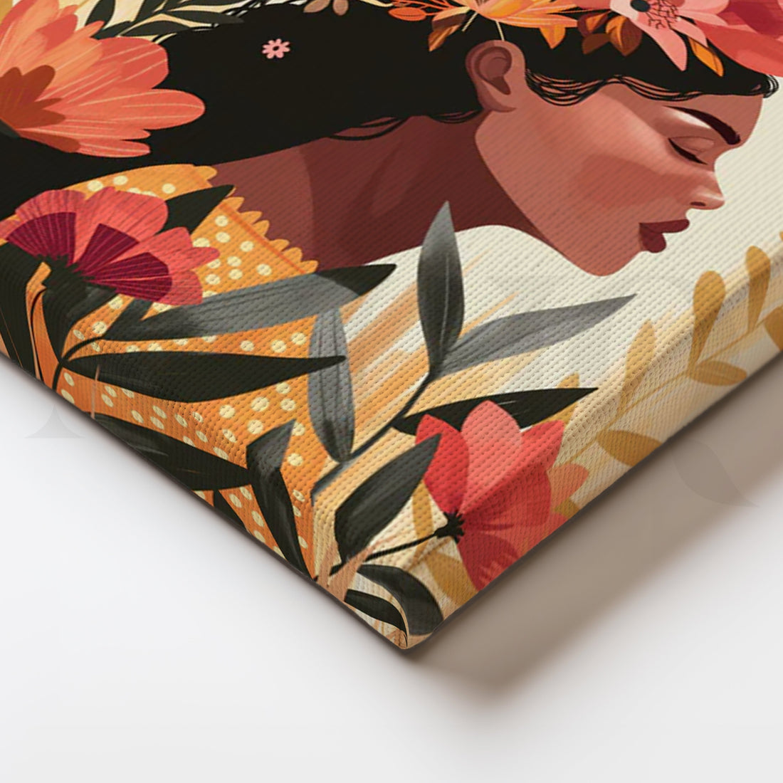 Tropical Turban Canvas Painting for Modern Living Room – Asha Art Studio