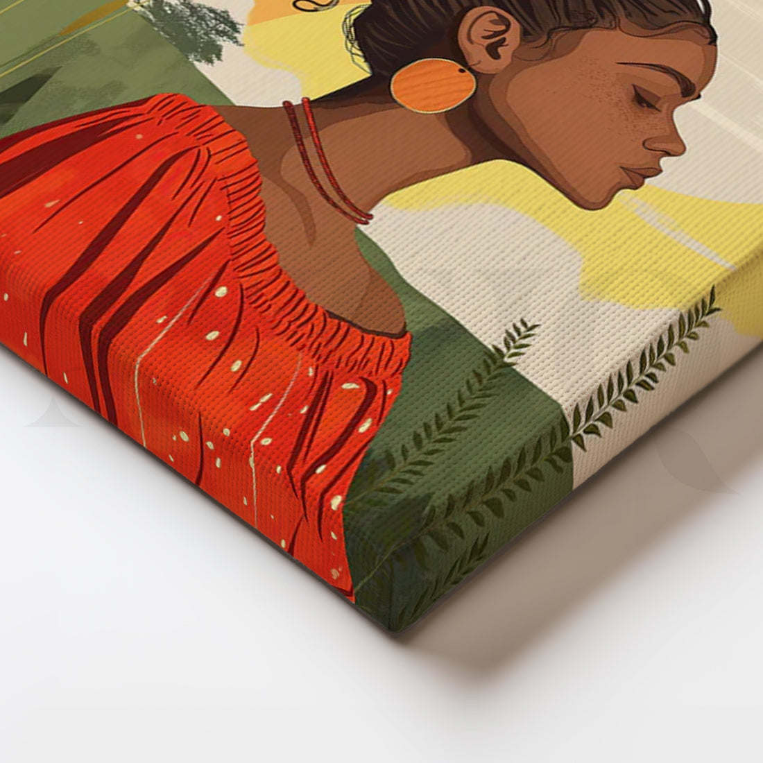 Sunlit Grace Canvas Painting for Boho Living Room – Asha Art Studio