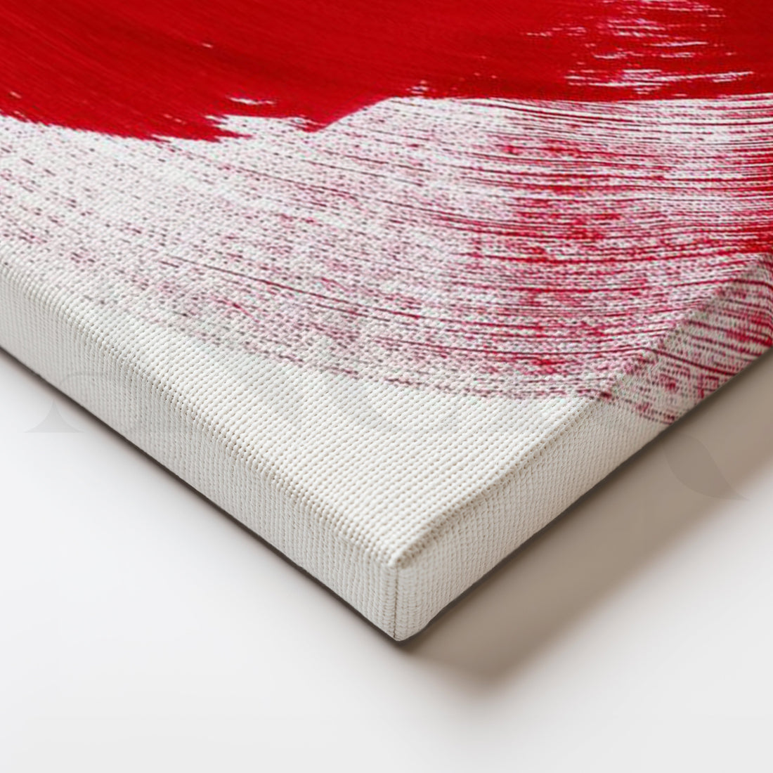 Zen Scarlet Arc Canvas Artwork – Asha Art Studio