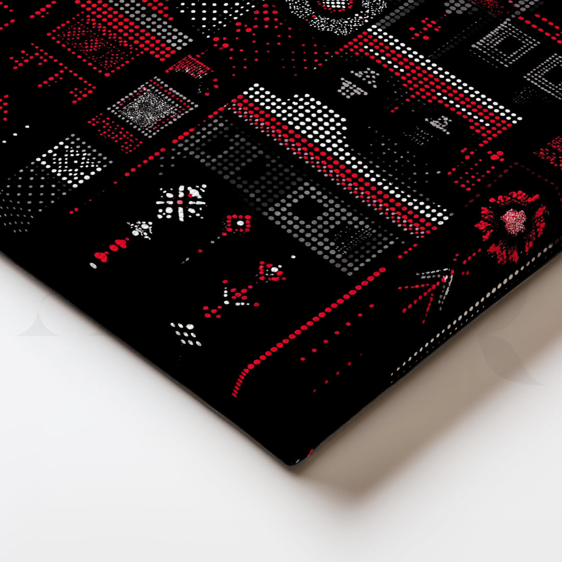 Midnight Mosaic Skyline Canvas Artwork – Asha Art Studio