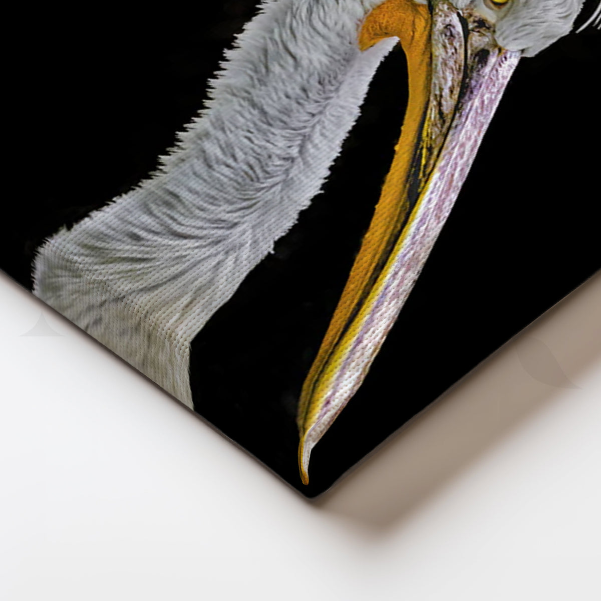 Regal Pelican Profile Canvas Painting for Office or Study – Asha Art Studio – Image 2