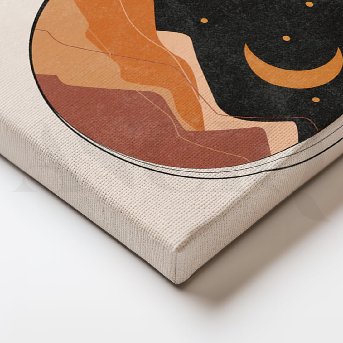 Desert Moonscape Canvas Painting for Boho Bedroom – Asha Art Studio