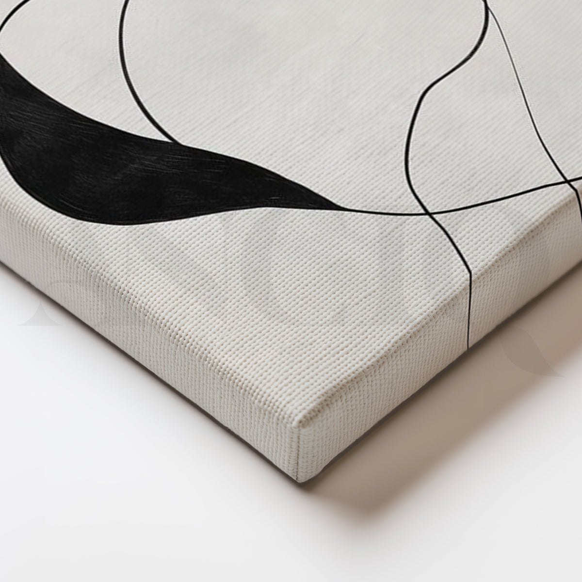 Monochrome Flow Canvas Artwork – Asha Art Studio – Image 2