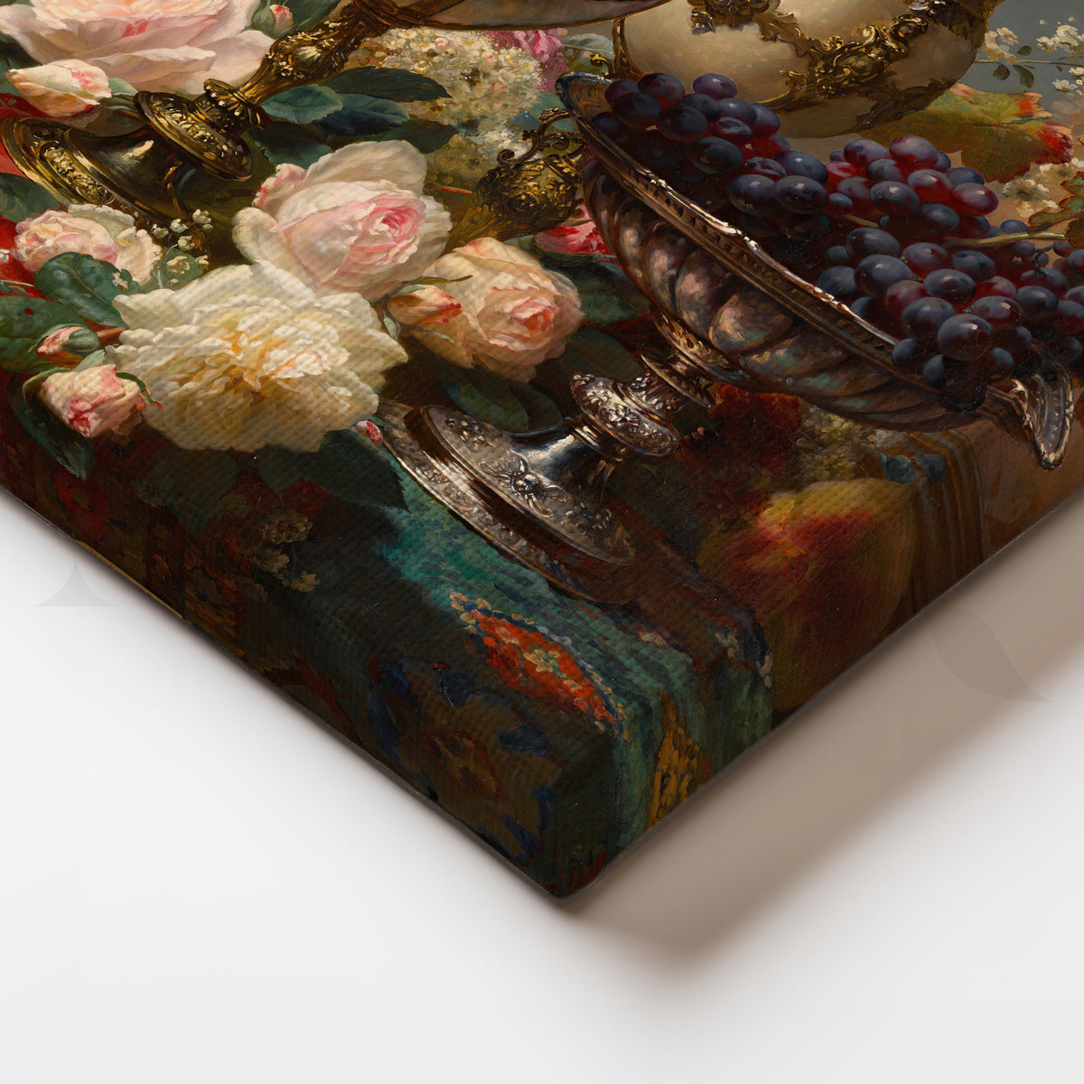 Golden Elegance Still Life Canvas – Asha Art Studio – Image 2