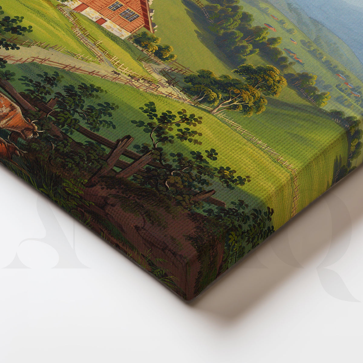 Alpine Countryside Panorama Gallery Wall – Set of 3 Landscape Artworks - 18 x 24 Inches – Asha Art Studio – Image 2