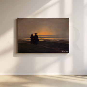 Silent Watchers at Sunset Canvas Artwork – Asha Art Studio