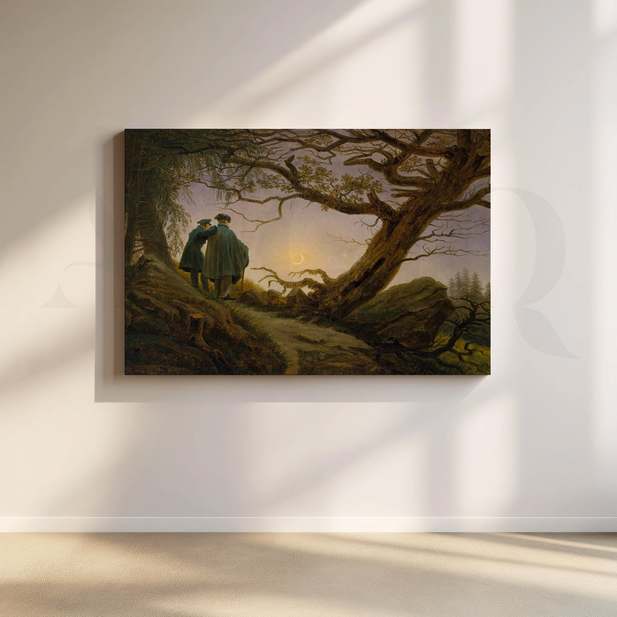 Moonlit Contemplation Canvas Artwork – Asha Art Studio