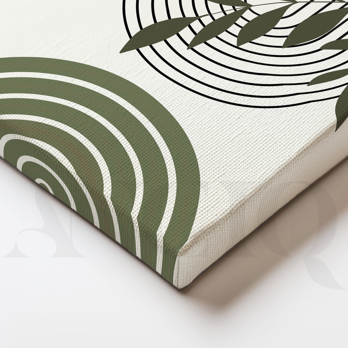 Minimal Botanical Geometry Gallery Wall – Set of 3 Artworks – Asha Art Studio – Image 2