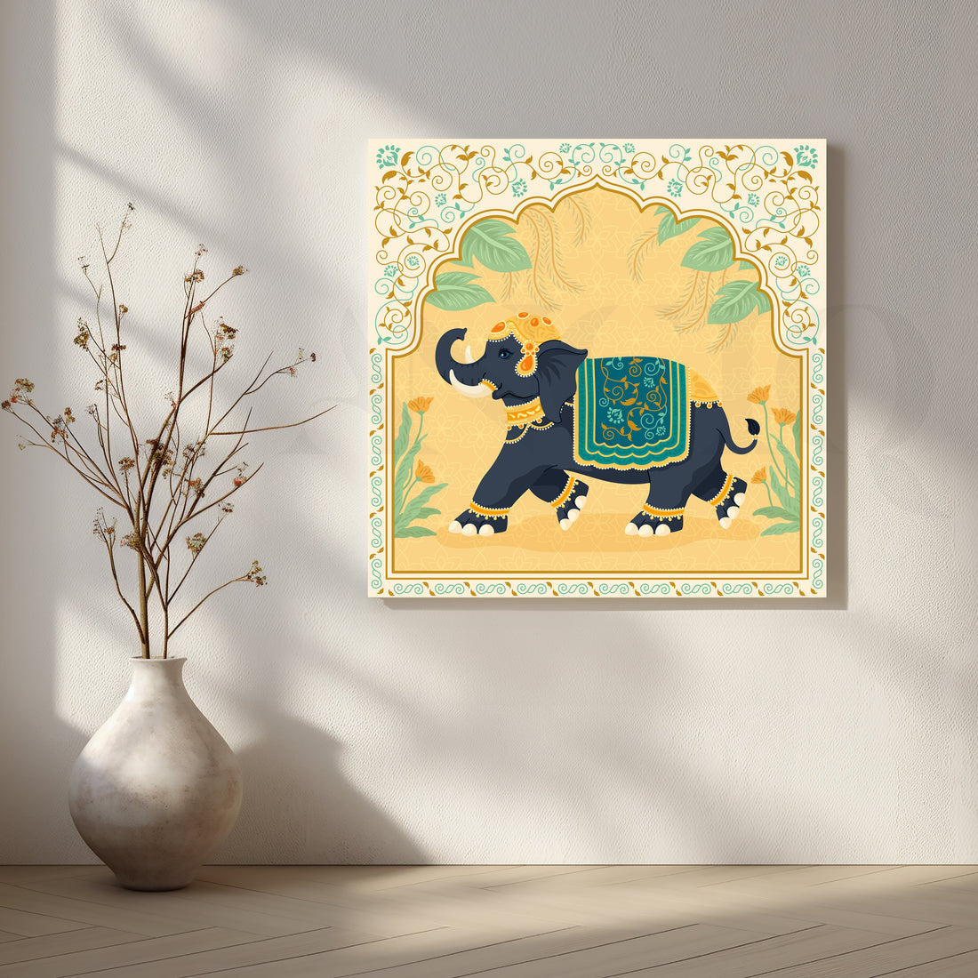 Royal Arch Elephant Canvas Artwork – Asha Art Studio