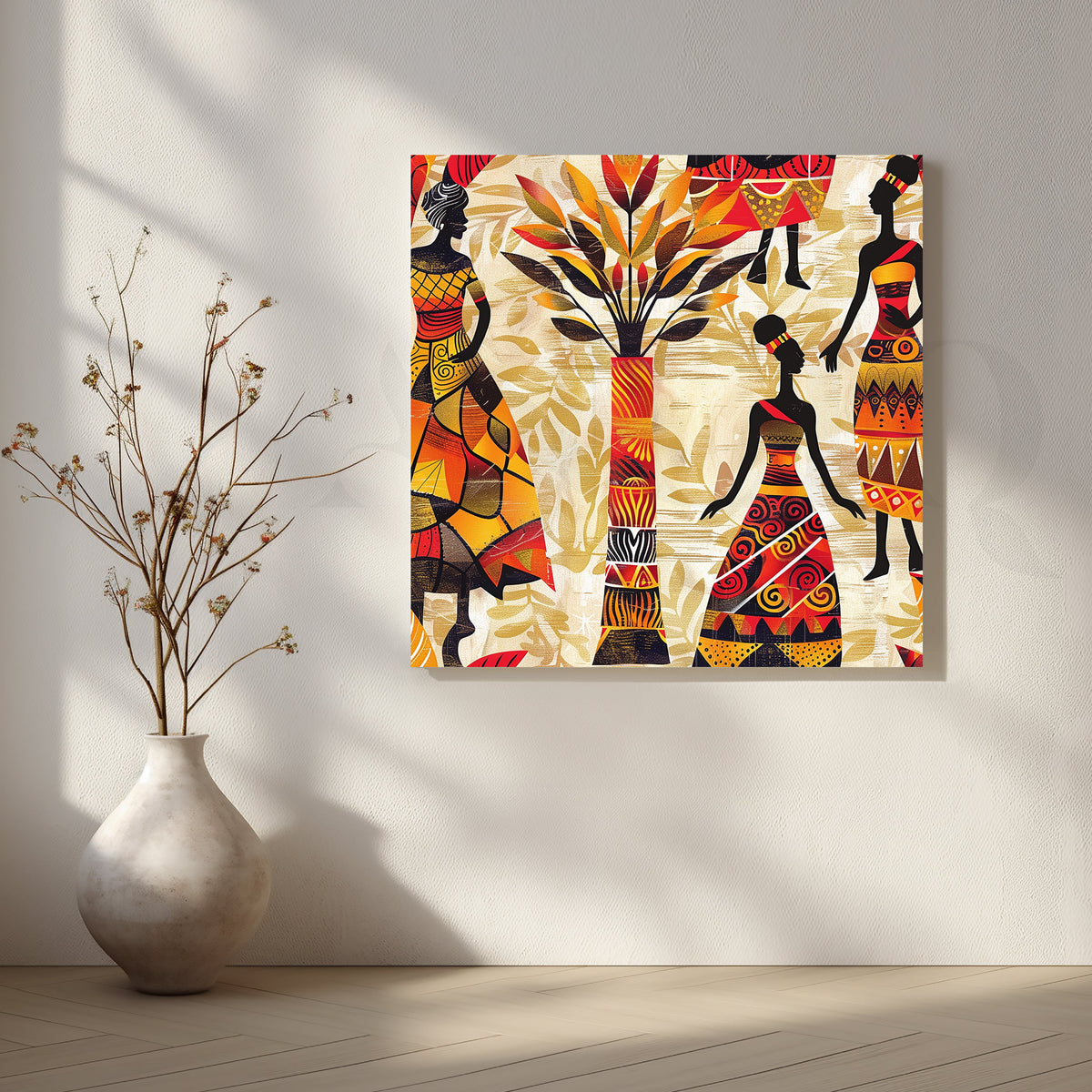 African Rhythms Canvas Artwork – Asha Art Studio