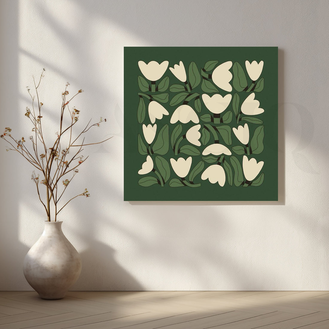 Tulip Harmony Canvas Artwork – Asha Art Studio