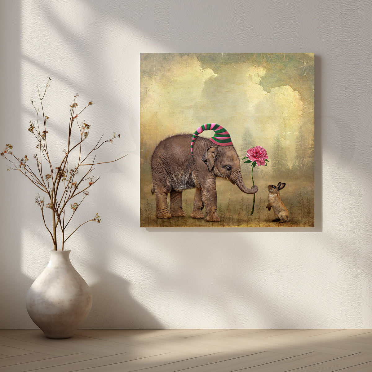 The Gentle Exchange Canvas Artwork – Asha Art Studio