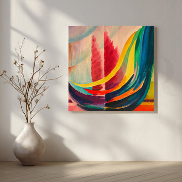 Chromatic Waves Canvas Artwork – Asha Art Studio