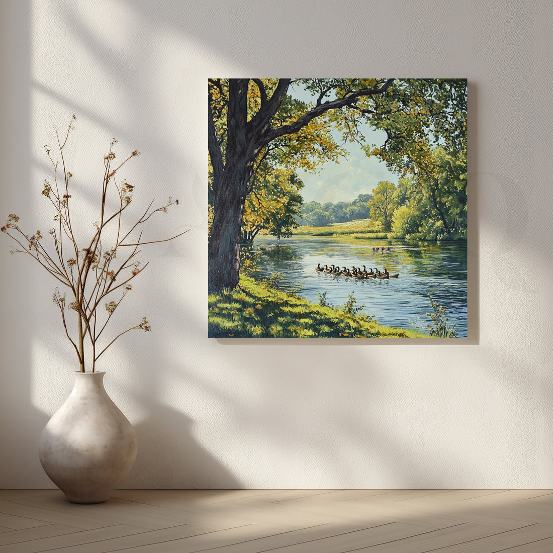 River Parade Canvas Artwork – Asha Art Studio
