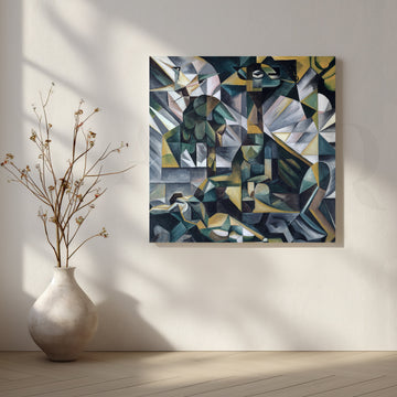 Crimson Bastion by the Sea Canvas Artwork – Asha Art Studio