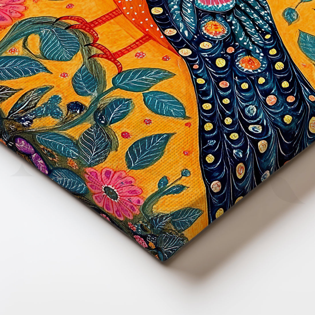 Majestic Peacock in Garden Canvas Artwork – Asha Art Studio