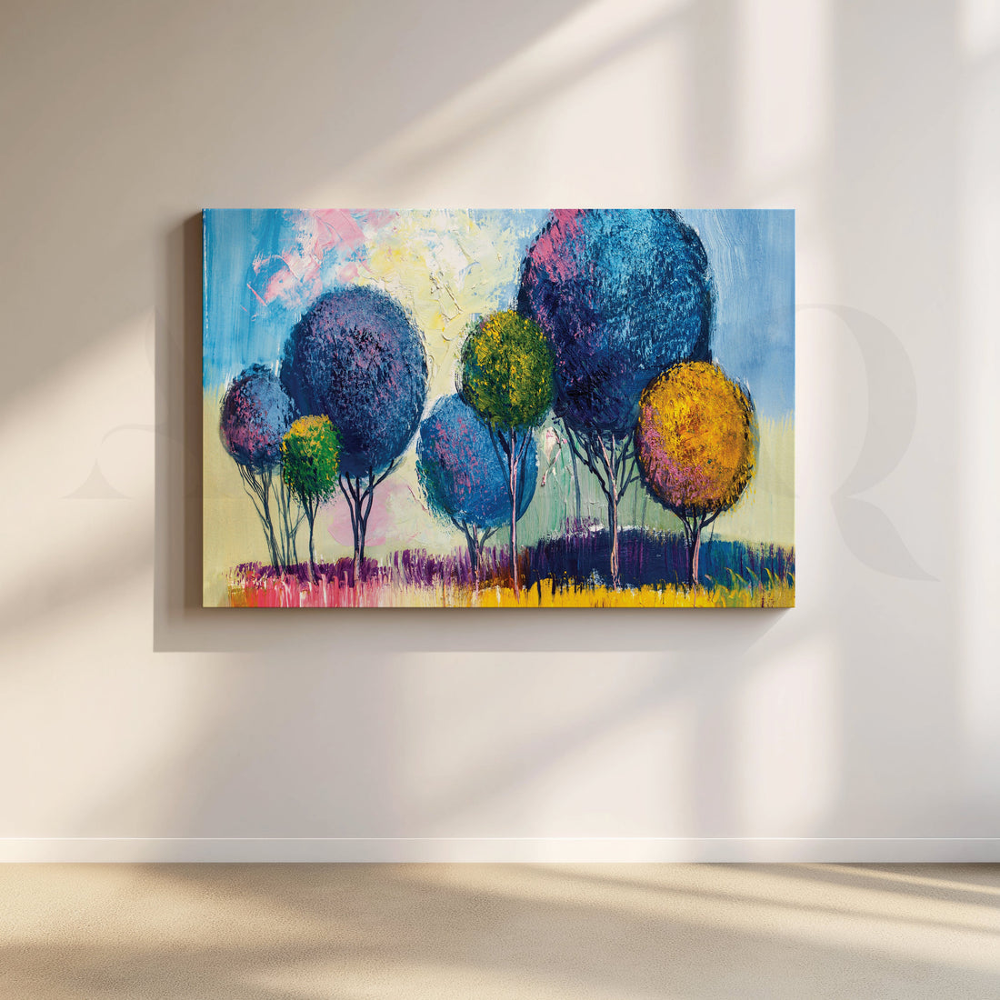Majestic Serenity Canvas Abstract Artwork – Asha Art Studio
