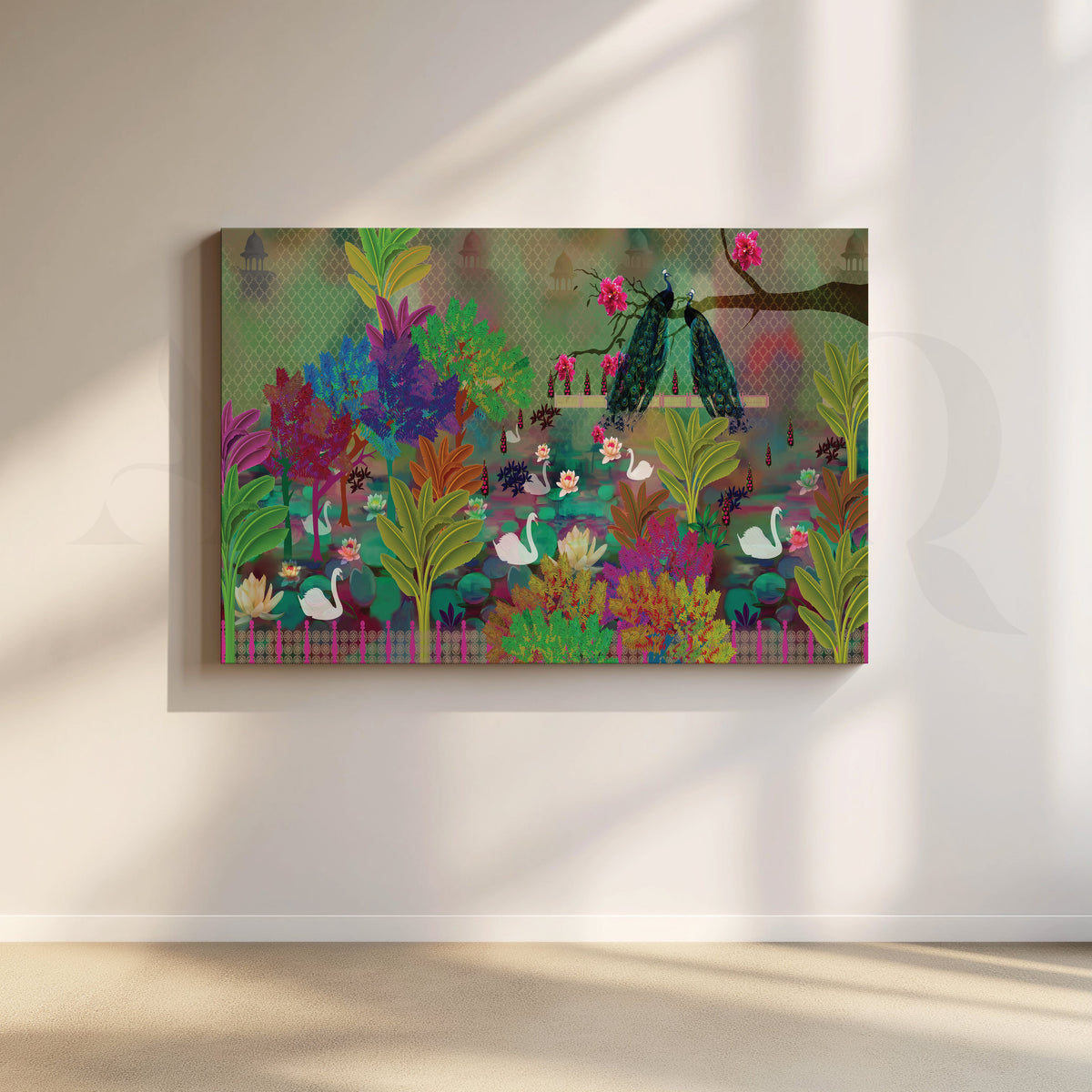 Peacocks and Paisleys Canvas Artwork – Asha Art Studio
