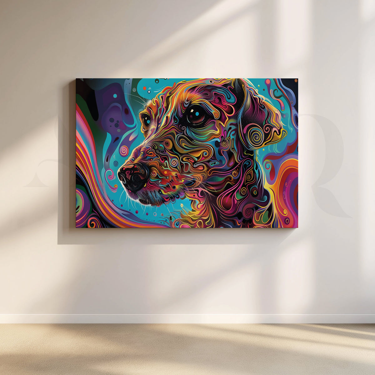 Pup in Paint Canvas Wall Artwork – Asha Art Studio