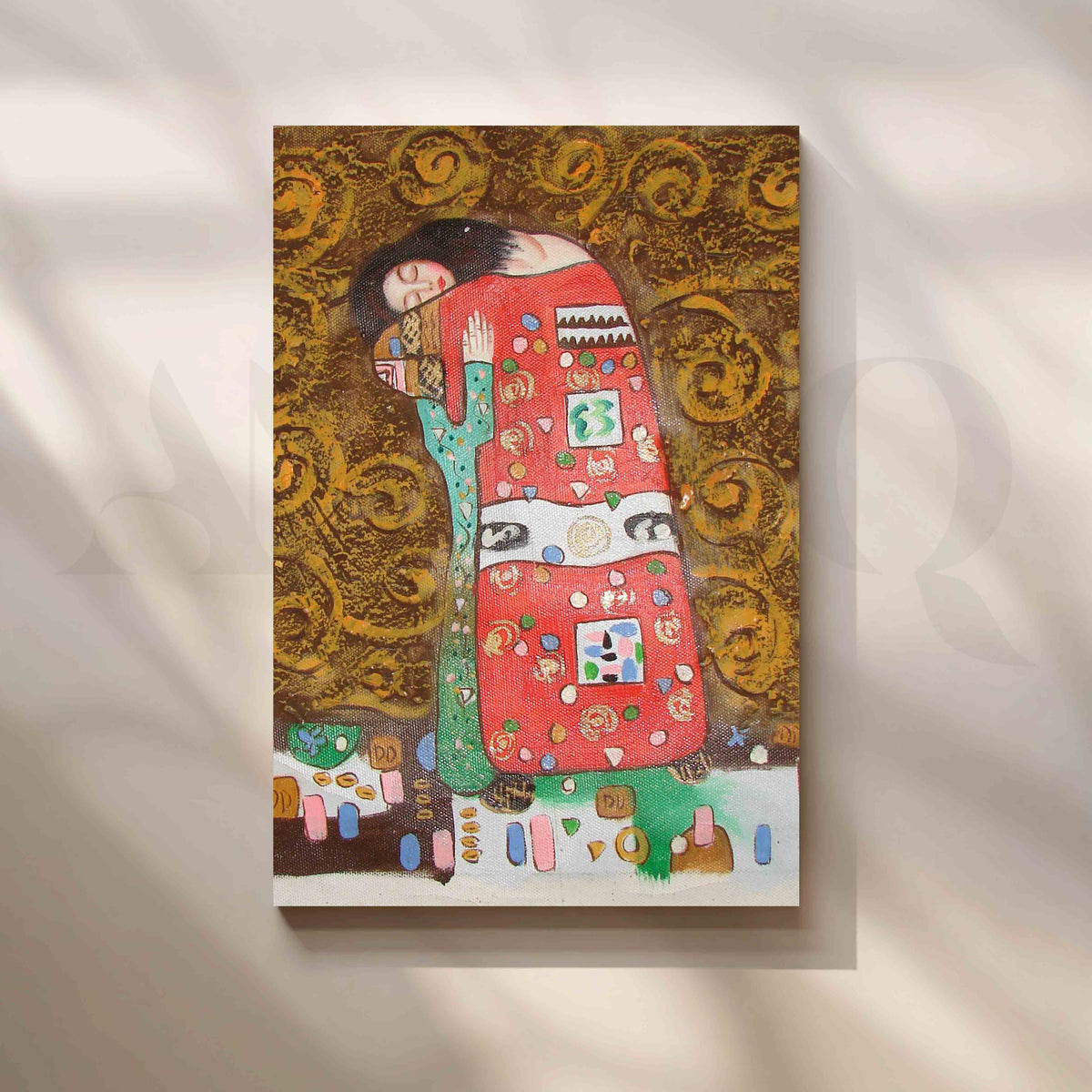 Gustav Klimt Motherly Embrace Canvas Artwork – Asha Art Studio