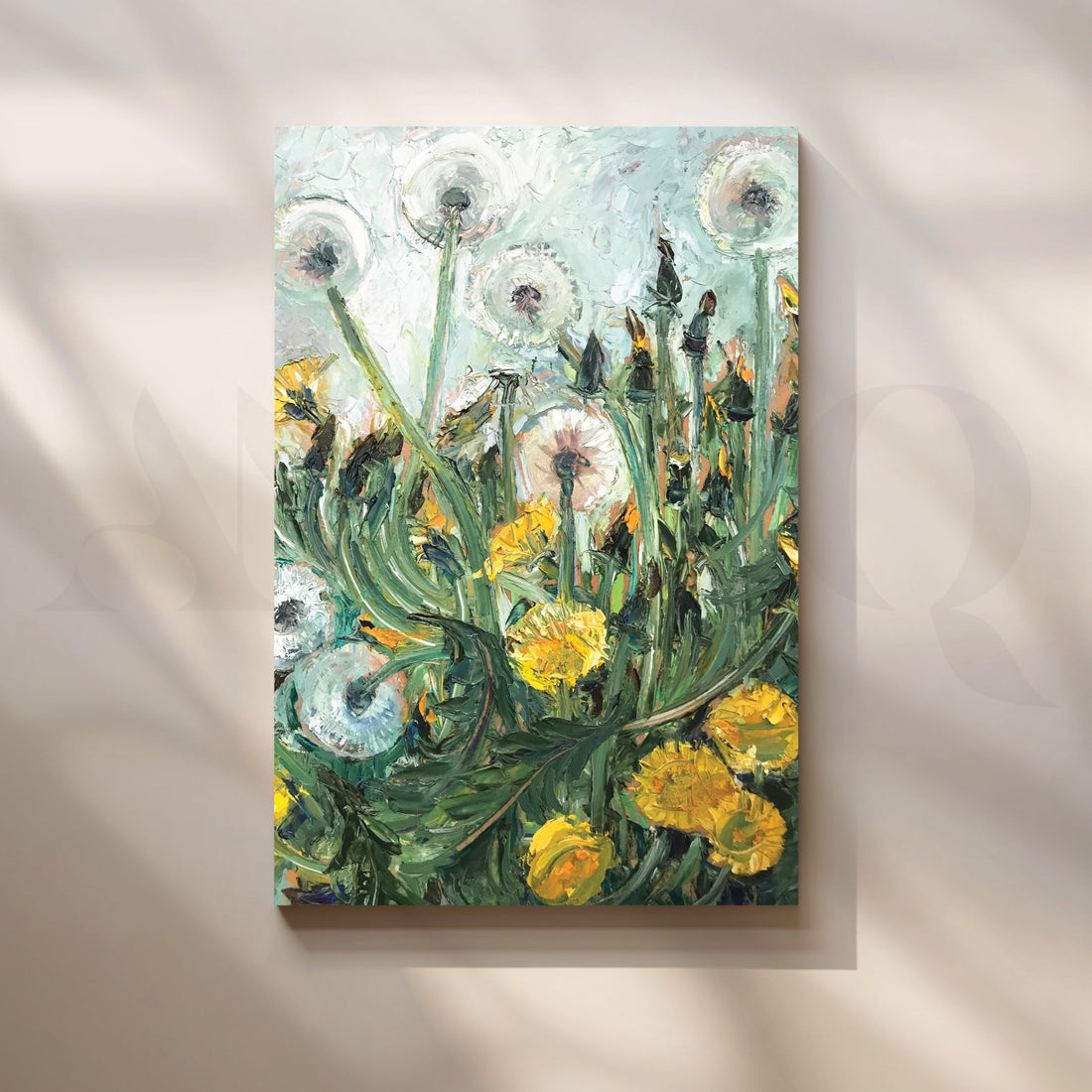 Golden and white Radiance Canvas Artwork – Asha Art Studio