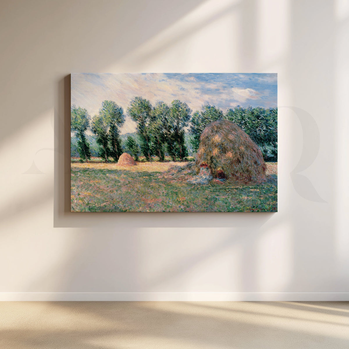 Impressionist Haystack Canvas Artwork – Asha Art Studio