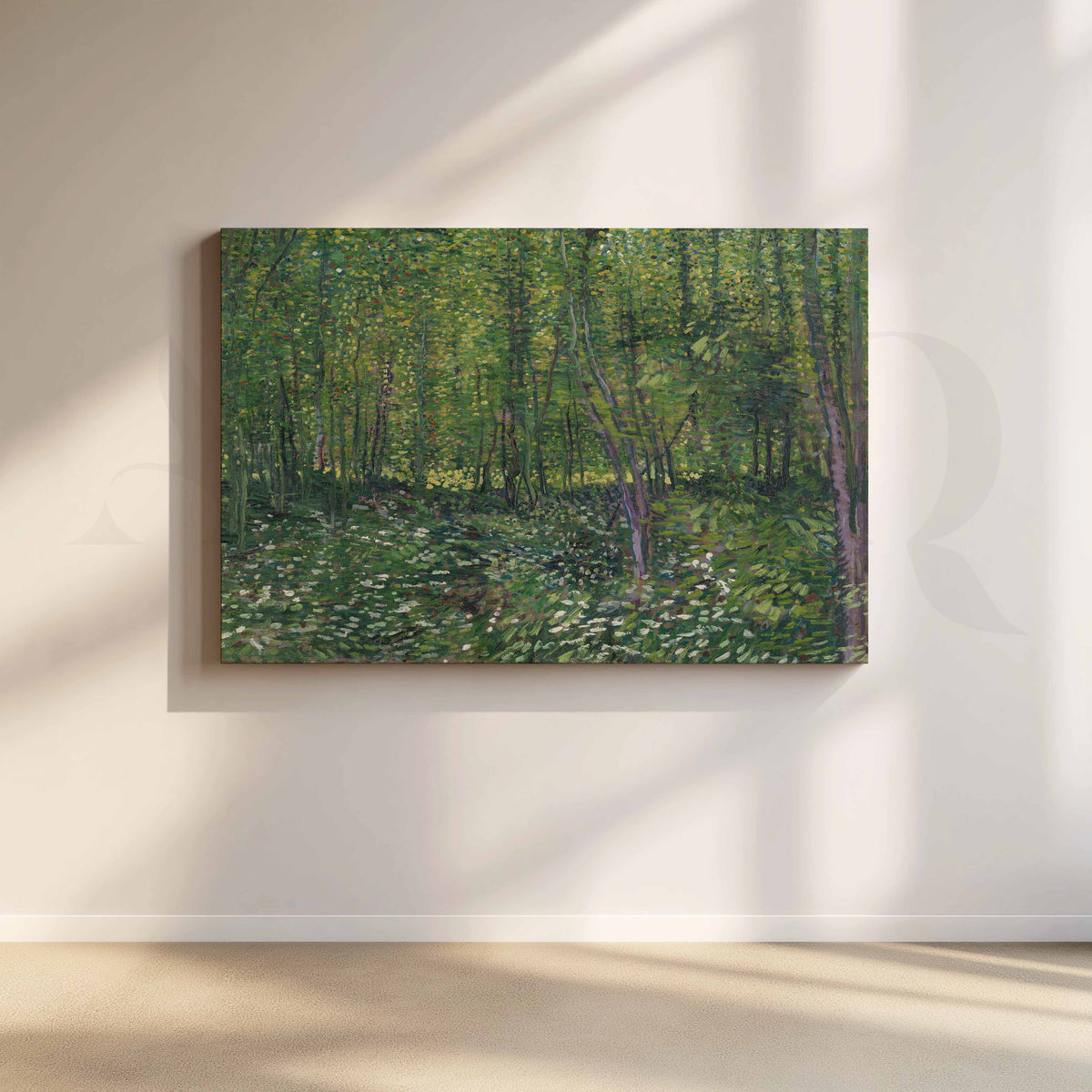 Lush Green Forest Canvas Artwork – Asha Art Studio