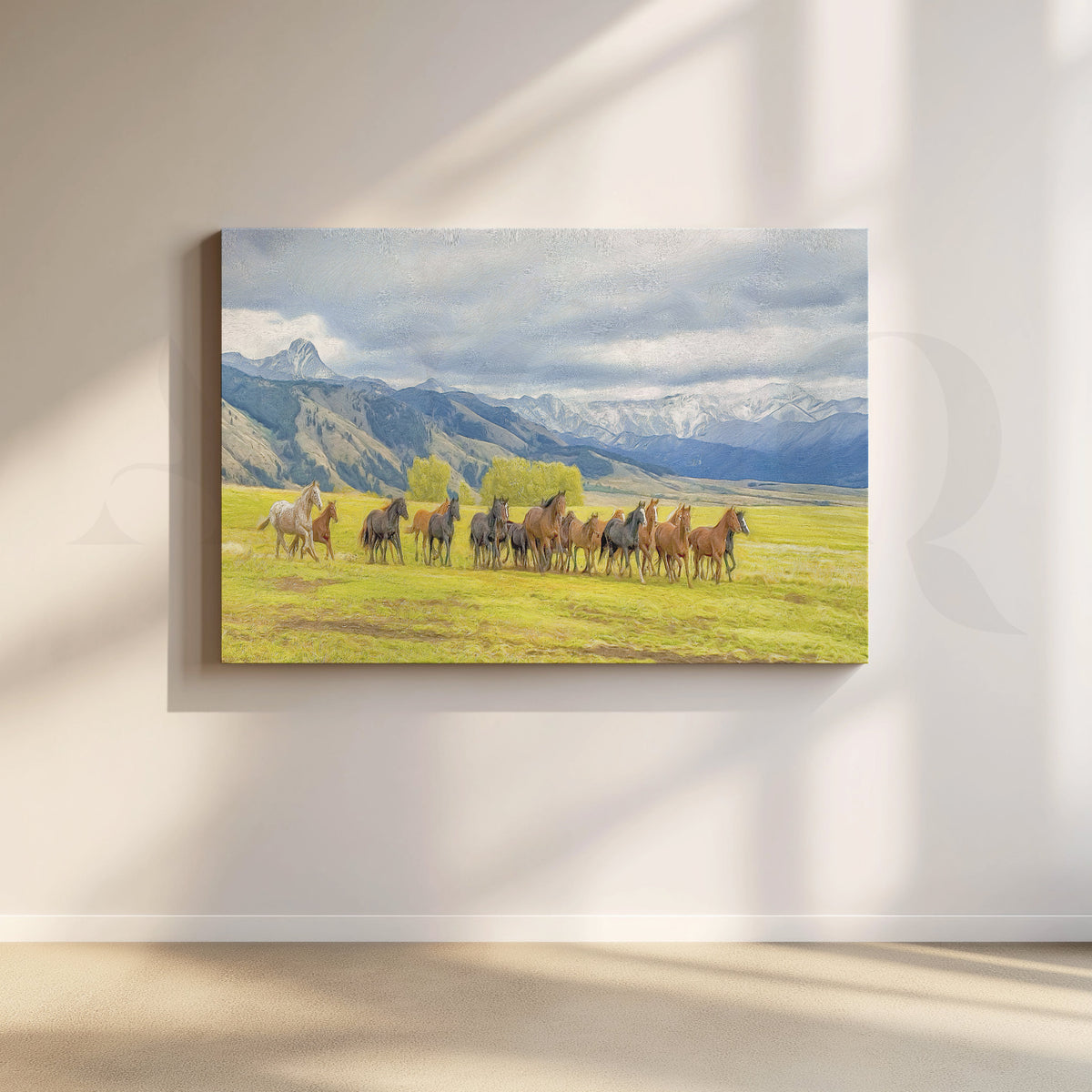 Wild Herd Canvas Artwork – Asha Art Studio
