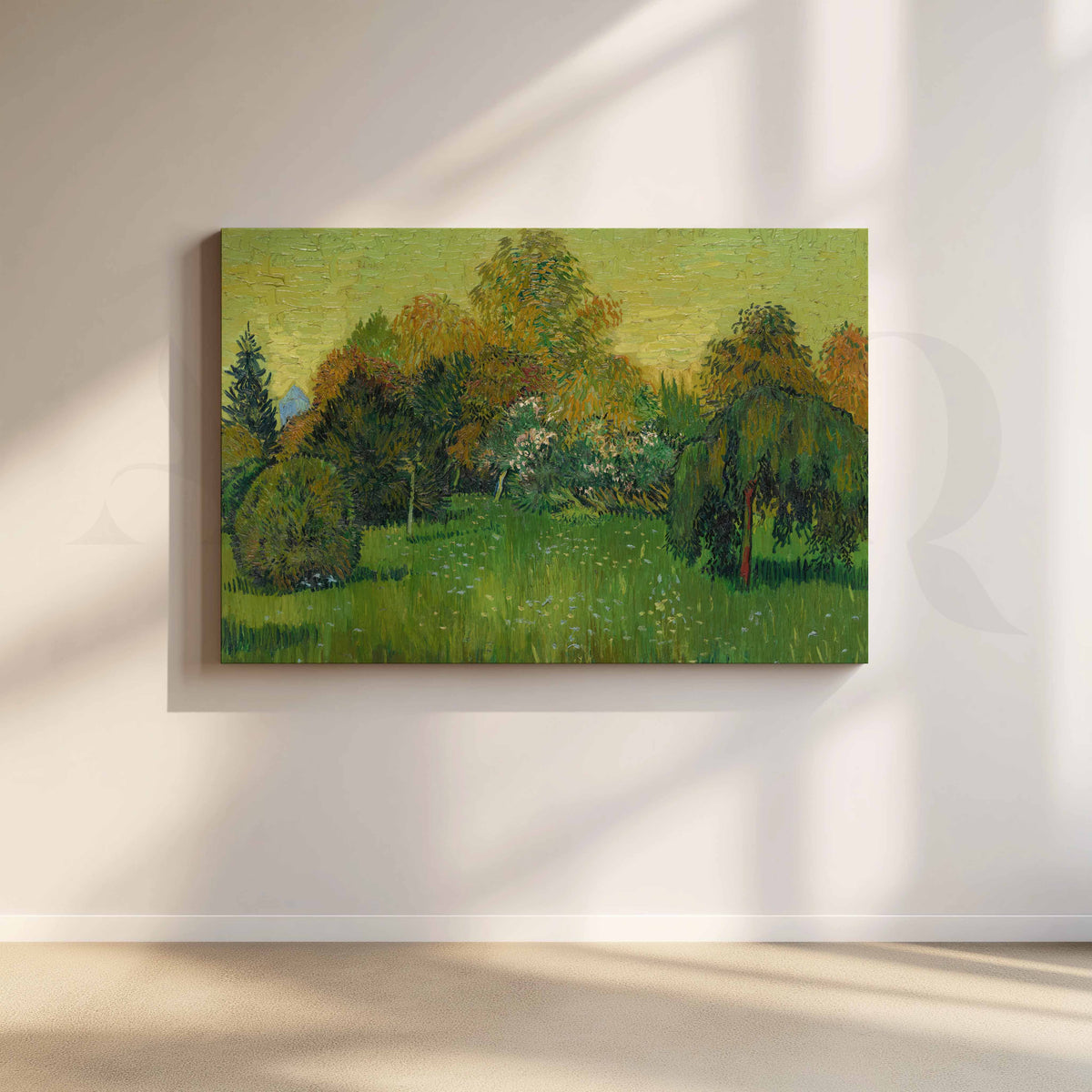 Lush Green Garden Canvas Artwork – Asha Art Studio