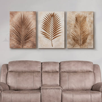Minimal Botanical Balance Gallery Wall – Set of 3 Nature-Inspired Artworks - 18 x 24 Inches – Asha Art Studio