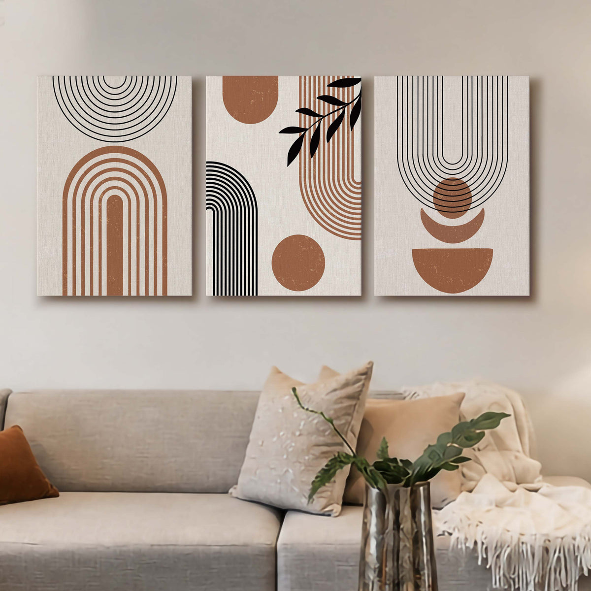 Boho Arch Abstract Gallery Wall Set of 3 - 18 x 24 Inches – Asha Art Studio