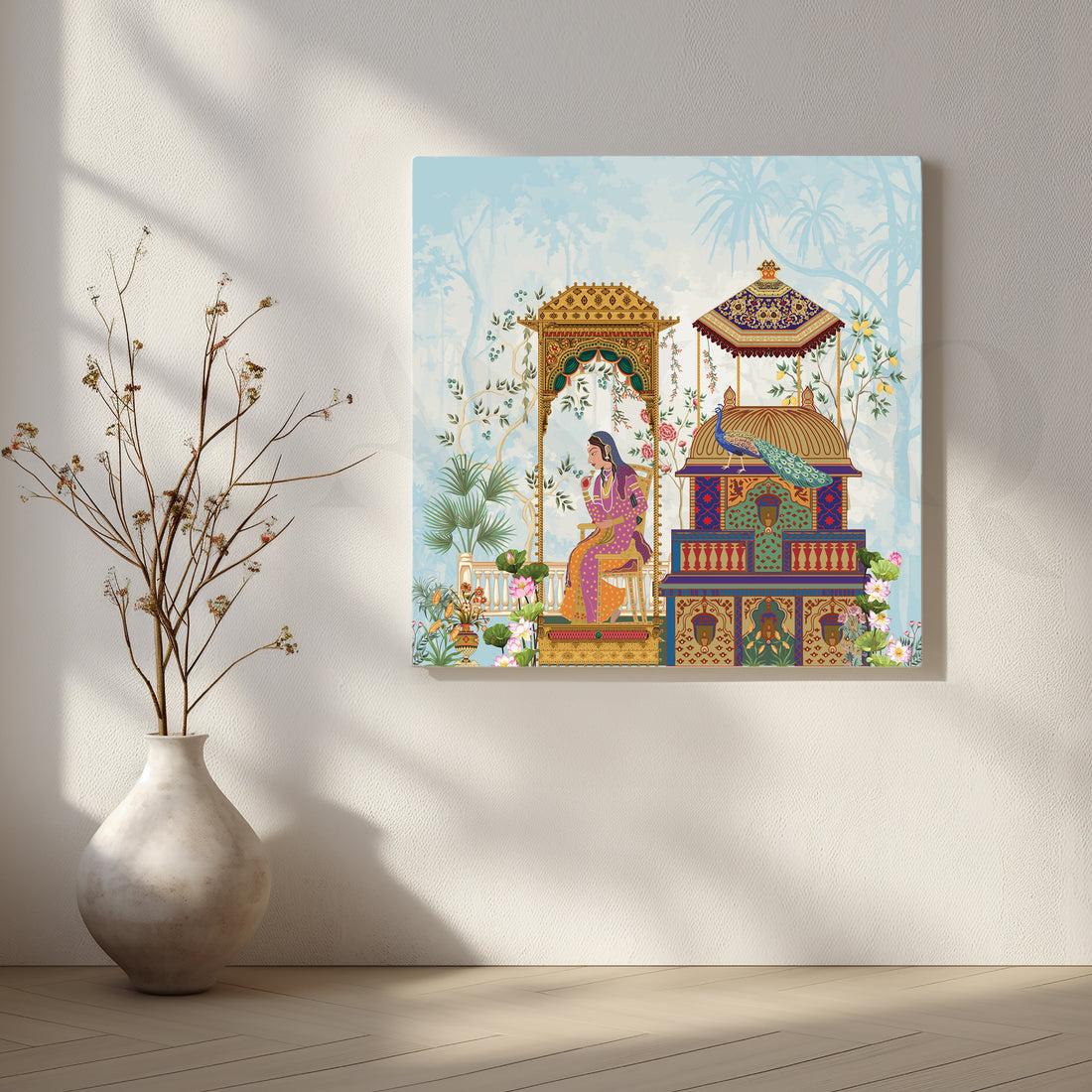 Noblewoman’s Moment of Reflection Artwork – Asha Art Studio