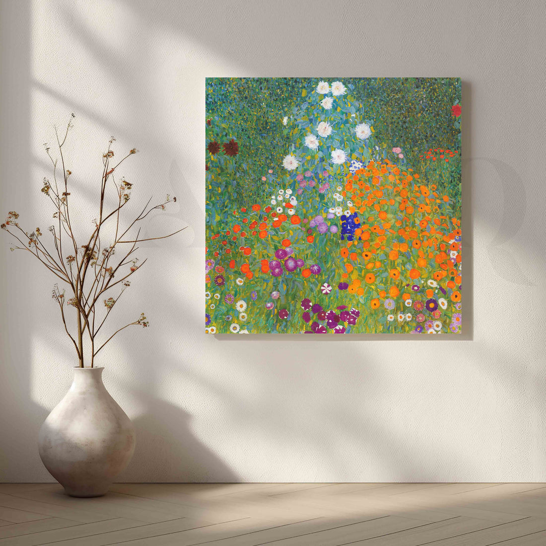 Gustav Klimt Blooming Garden Canvas Artwork – Asha Art Studio