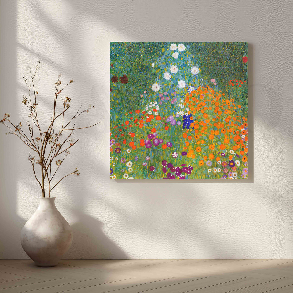 Gustav Klimt Blooming Garden Canvas Artwork – Asha Art Studio