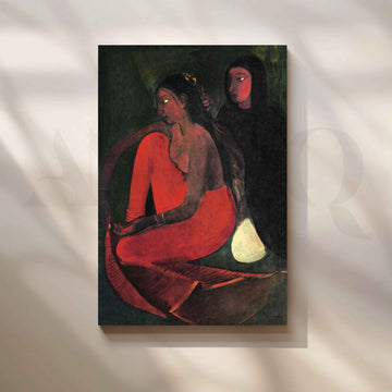 Bride’s Toilet by Amrita Sher-Gil Canvas Artwork – Asha Art Studio
