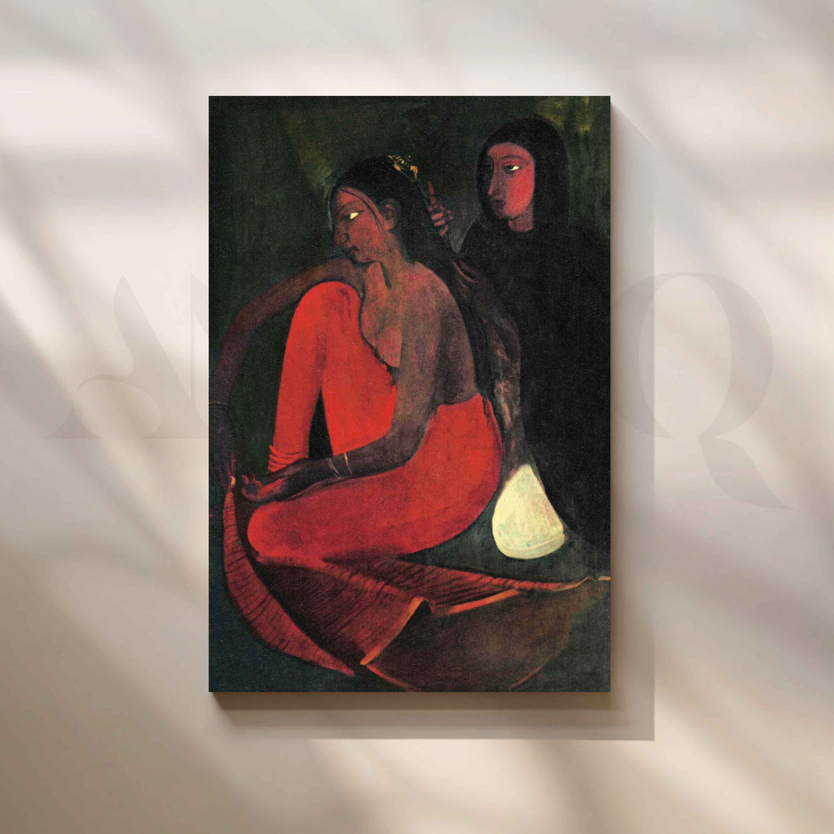Bride’s Toilet by Amrita Sher-Gil Canvas Artwork – Asha Art Studio
