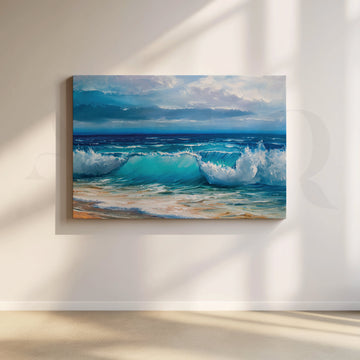 Serenity Shore Canvas Artwork – Asha Art Studio